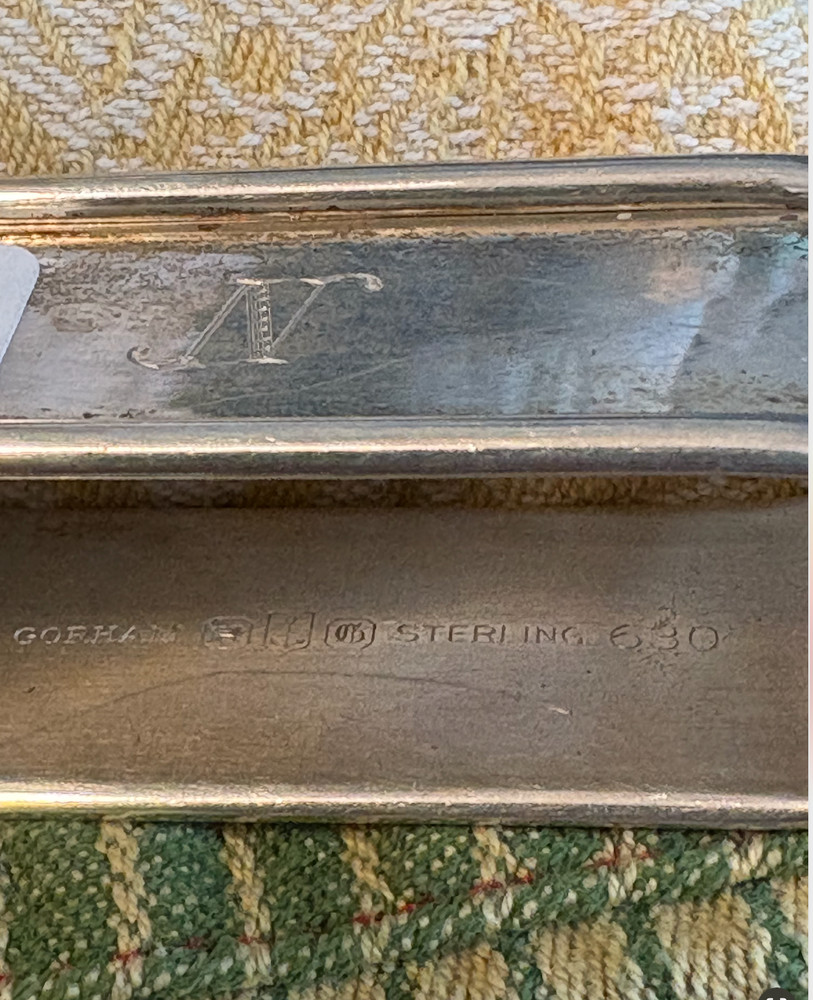Gorham Sterling Silver Napkin Ring Initial Engraved “N” # 630
