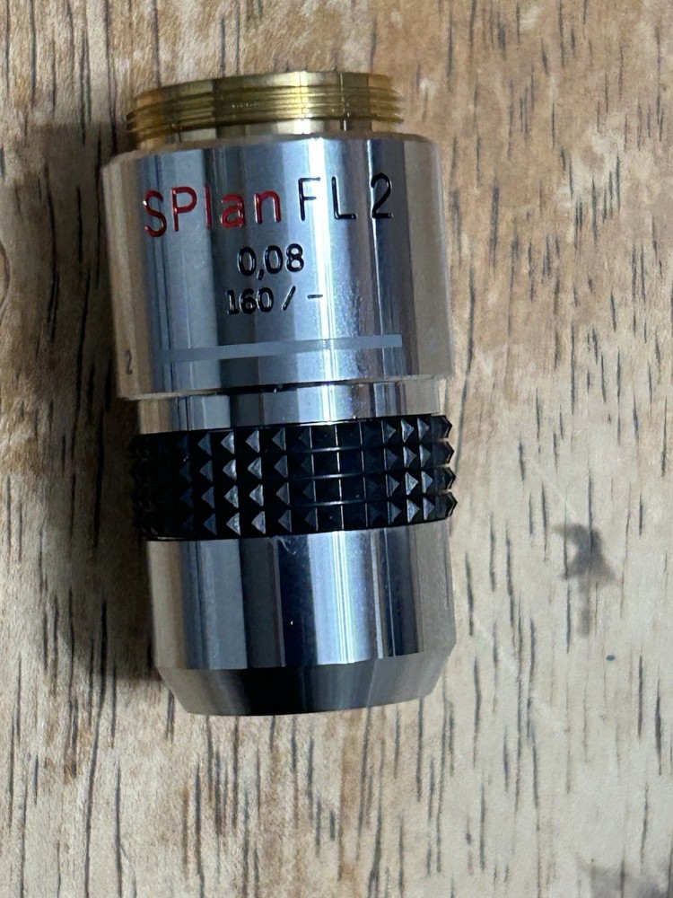 Olympus SPlan FL 2 0.08 160/- 2x Fluorite Microscope Objective .