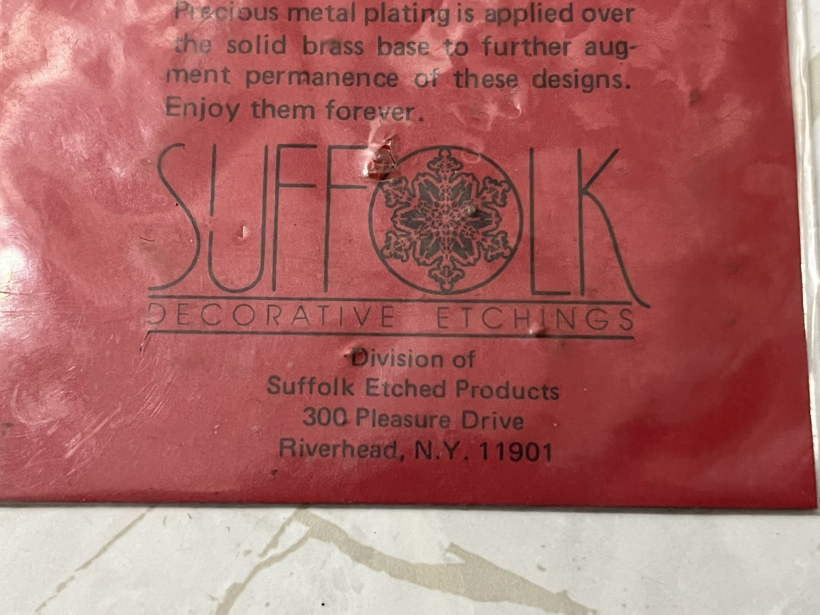 6 Vintage SNOWFLAKE Silver Plated Brass Christmas Ornaments SUFFOLK ETCHINGS NEW