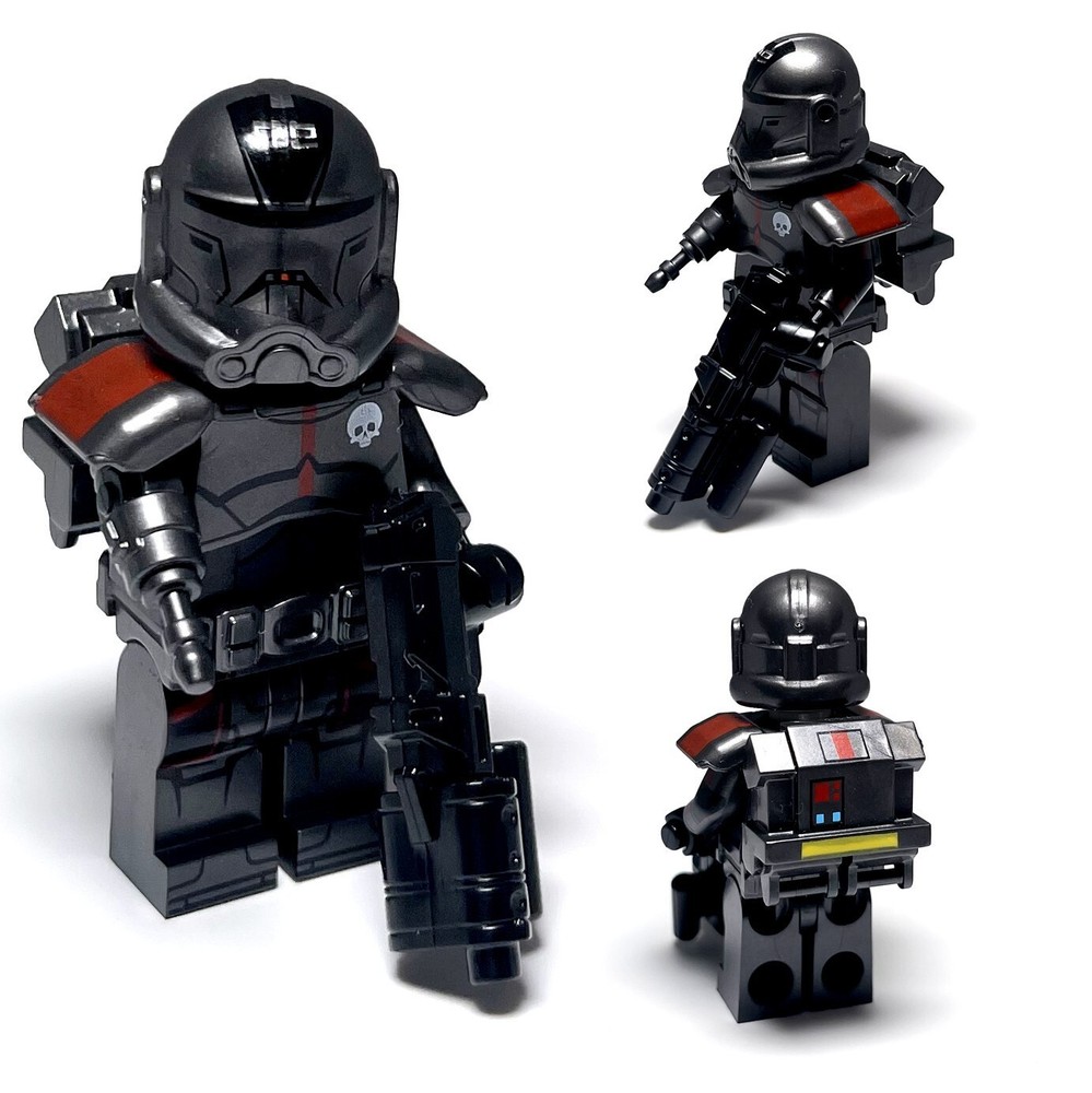 Bad Batch Custom Lego Minifigures Star Wars Clone Force 99 Elite Black Commandos