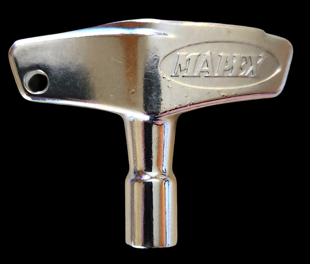 Old School Mapex MDK2 T-Shape Ergonomic Design Drum Key Chrome Keychain