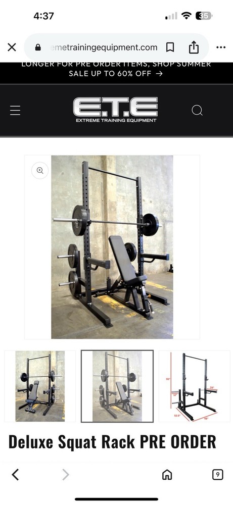 DELUX SQUAT RACK Multi-Functional Power Cage with Pull-Up Bar *DELIVERY AVAIL*