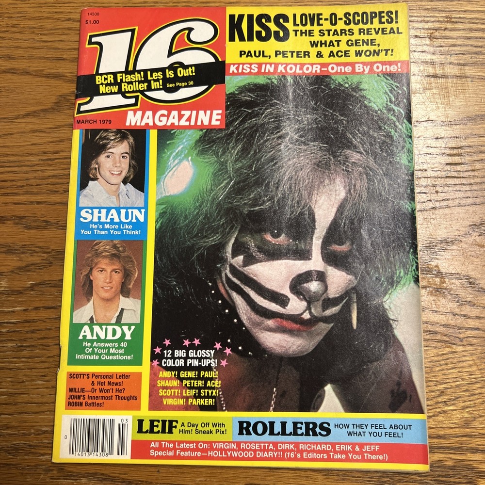 KISS PETER CRISS 16 Magazine March 1979 COMPLETE w Poster