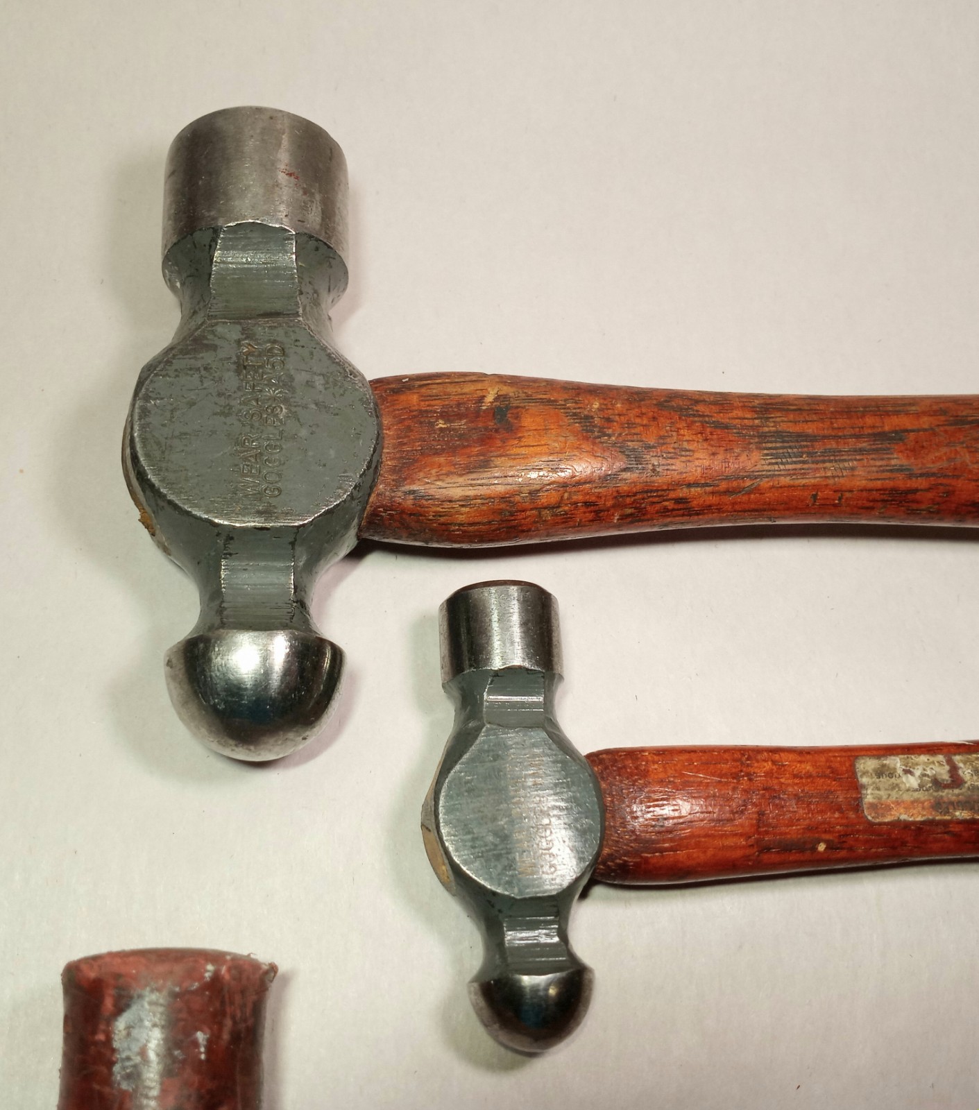 3pc Vtg Craftsman Hammer Lot Ball Peen 12 Oz, 4oz, Soft Face Mallet 6 Oz. READ