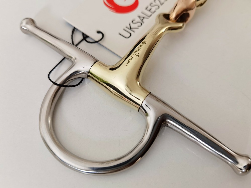 Full Cheek Curved Snaffle Bit 14MM Copper Lozenge(UKSALES25®)*SAME DAY DISPATCH*