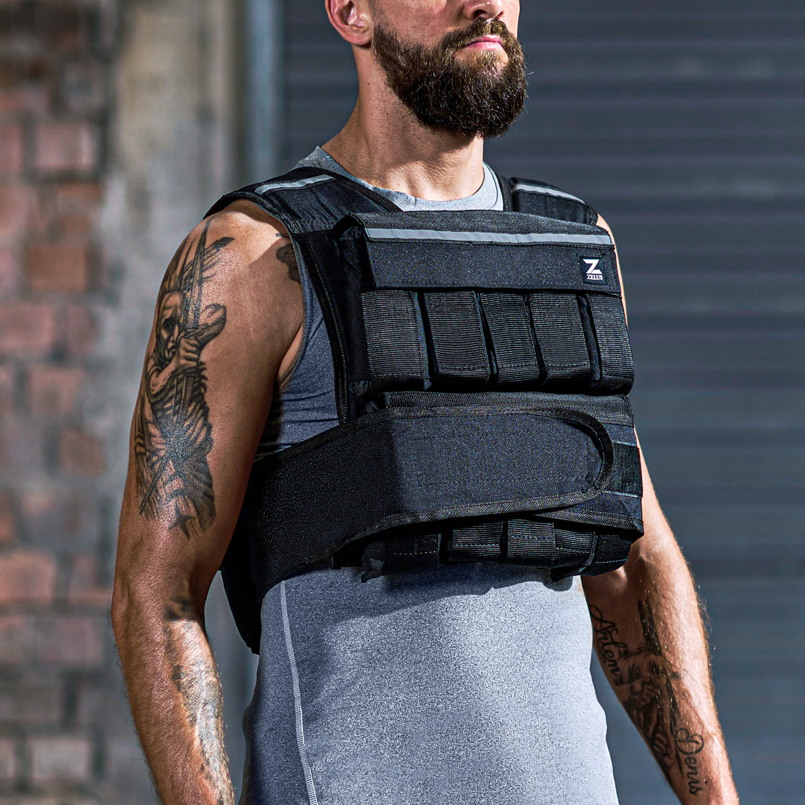 ZELUS 20/30/60lb Adjustable Weighted Weight Vest For Men Running Gym Training