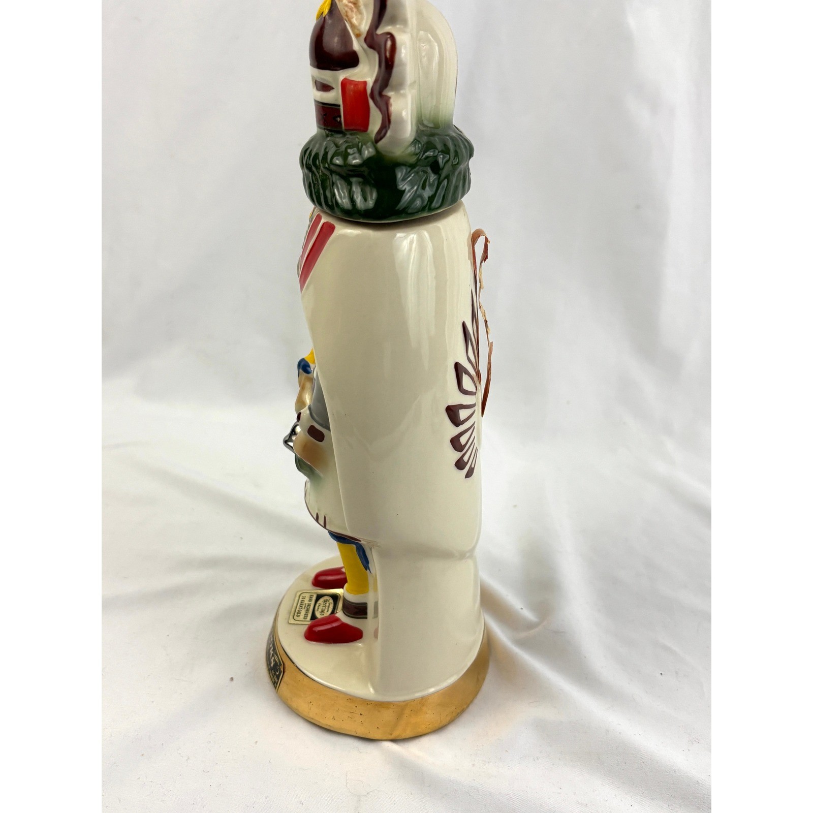 Vintage Ezra Brooks Kachina Decanter Native American Figure 13.5" Empty 1970s