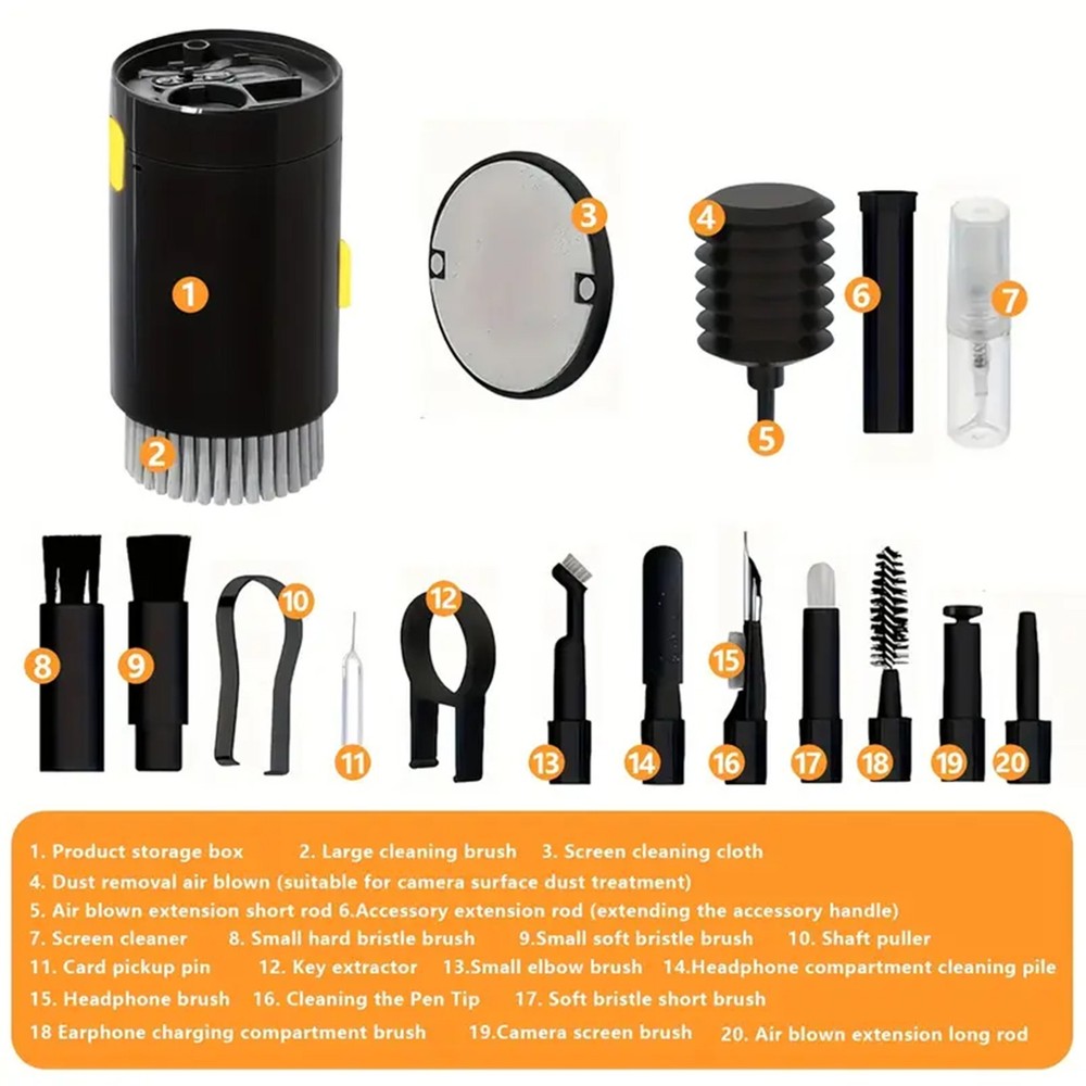 20-in-1 Multi-Function Keyboard Cleaning Brush Kit