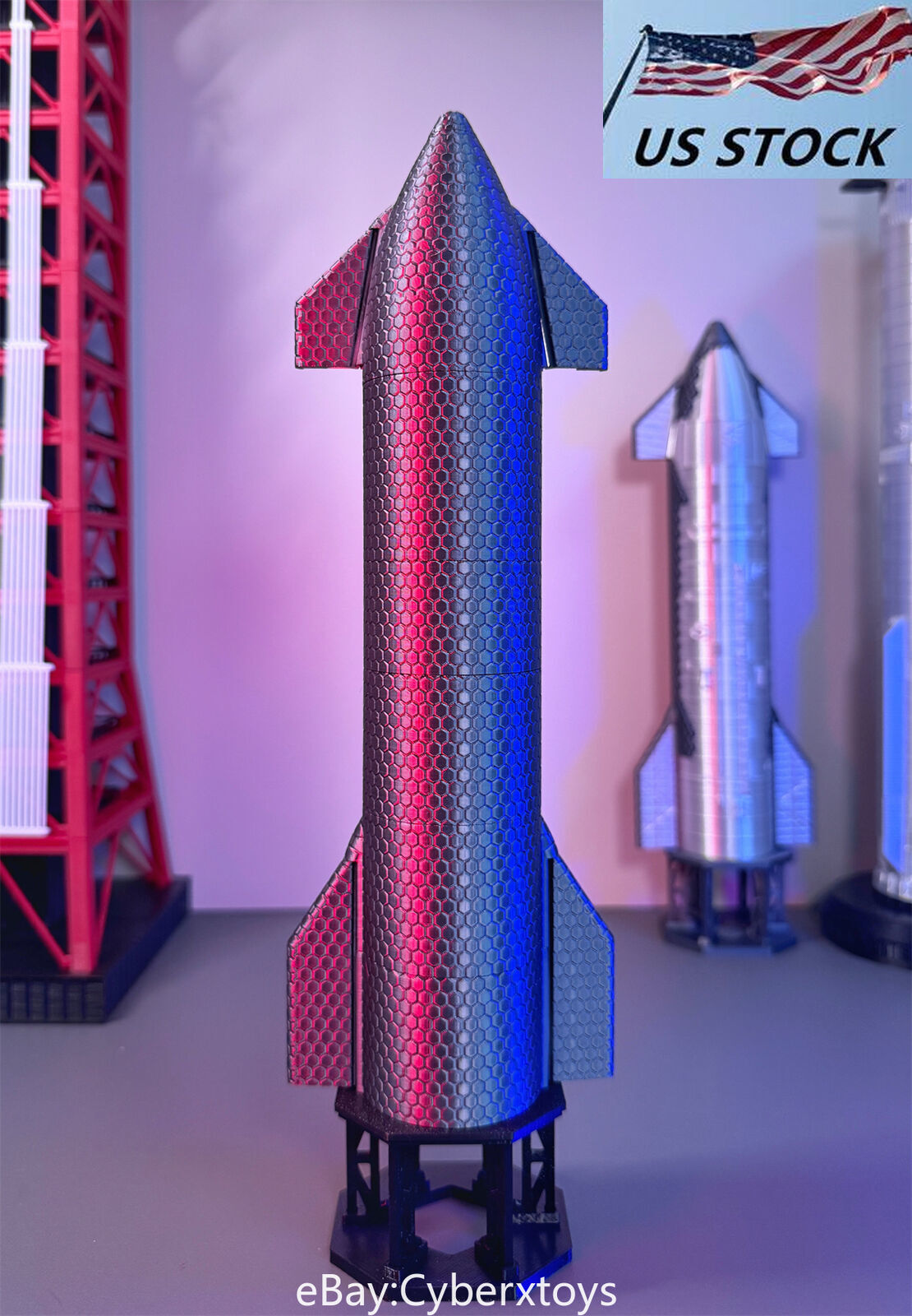 1:200 SpaceX Starship Rocket Model Magnetic Attraction Assemble Decompres