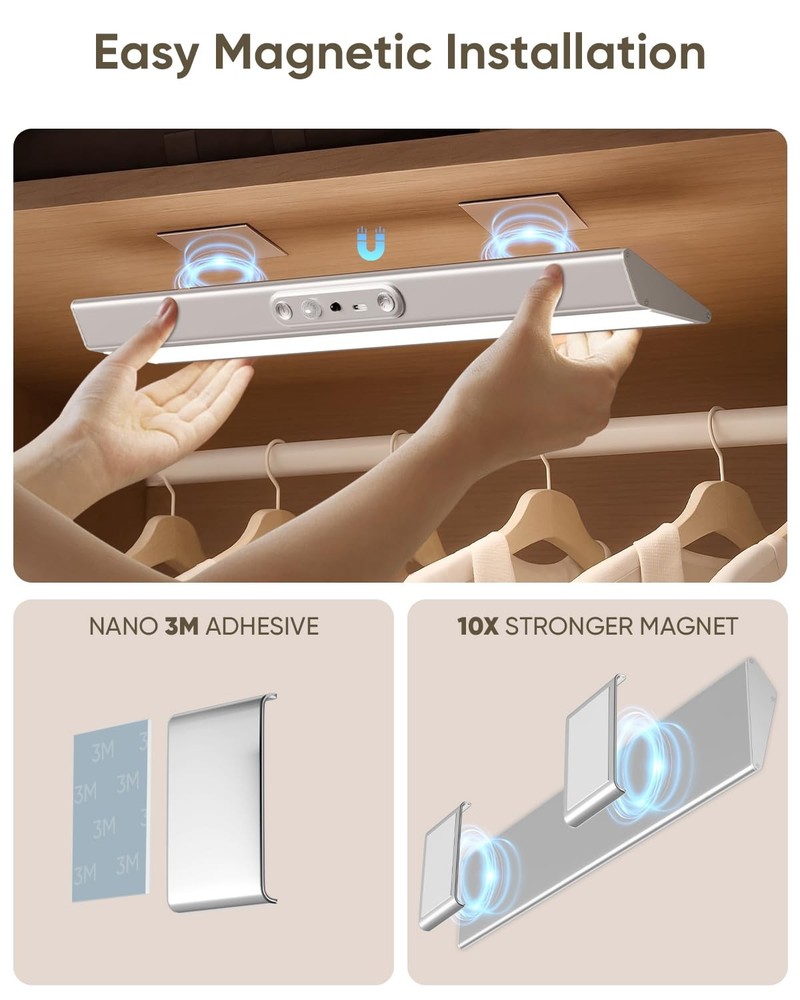 Motion Sensor Closet Lights, Eye Protection Design Cabinet Lighting Wireless ...