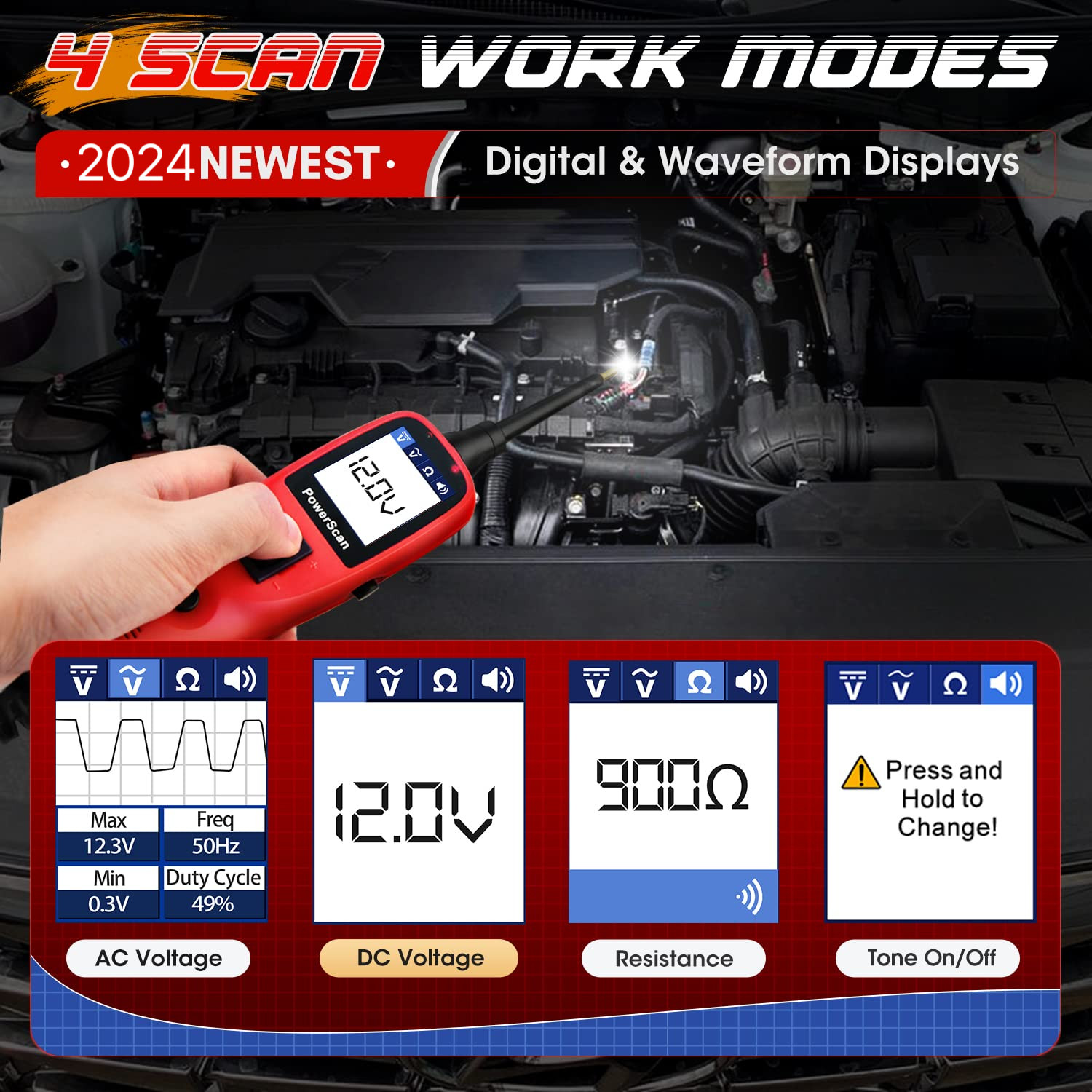 2026New Autel PS100 Circuit Tester Electrical Diagnostic Power Probe 12V/24V