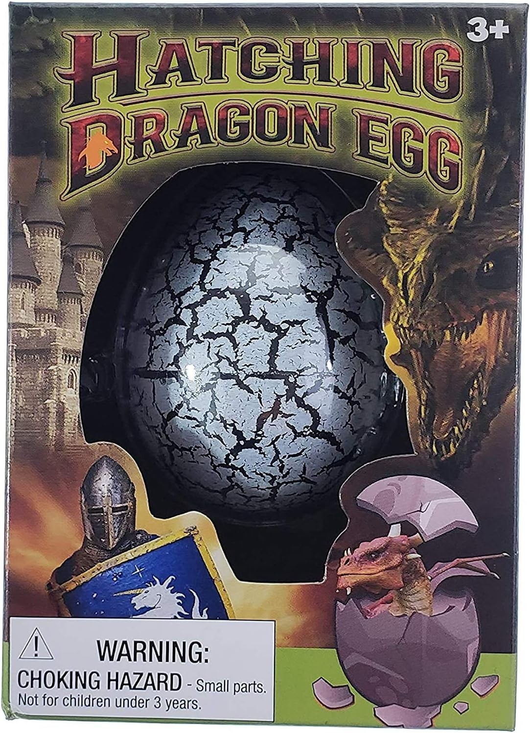 2PC Surprise Growing Dragon Hatching Rainbow Egg Kids Toys Novelty Asst Colors