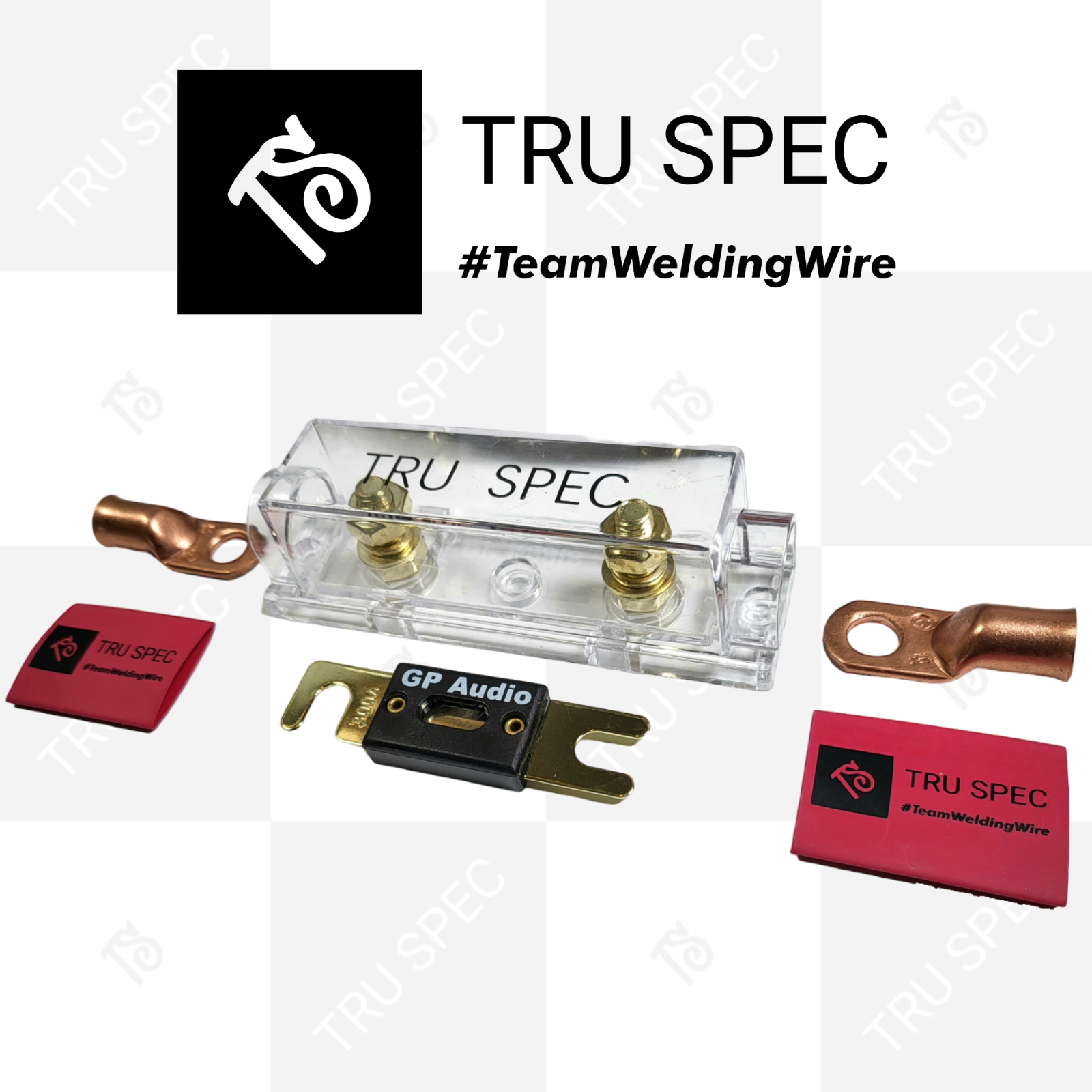 1/0 AWG GAUGE TRU SPEC OFC PURE COPPER AMP INSTALL WIRING KIT RED BLACK WIRE
