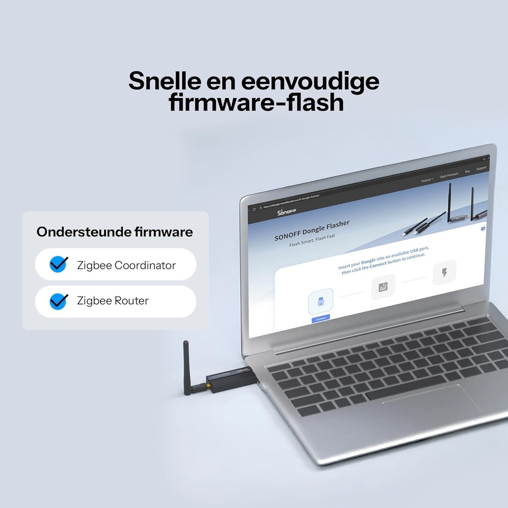 Compact Zigbee USB Dongle Plus with External Antenna for Seamless Connectivity