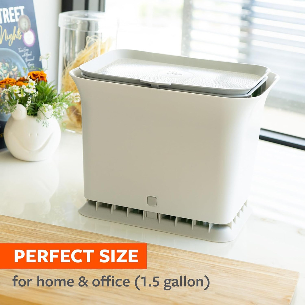 Fresh Air Kitchen Compost Bin – Odor-Reducing Countertop Compost Container with