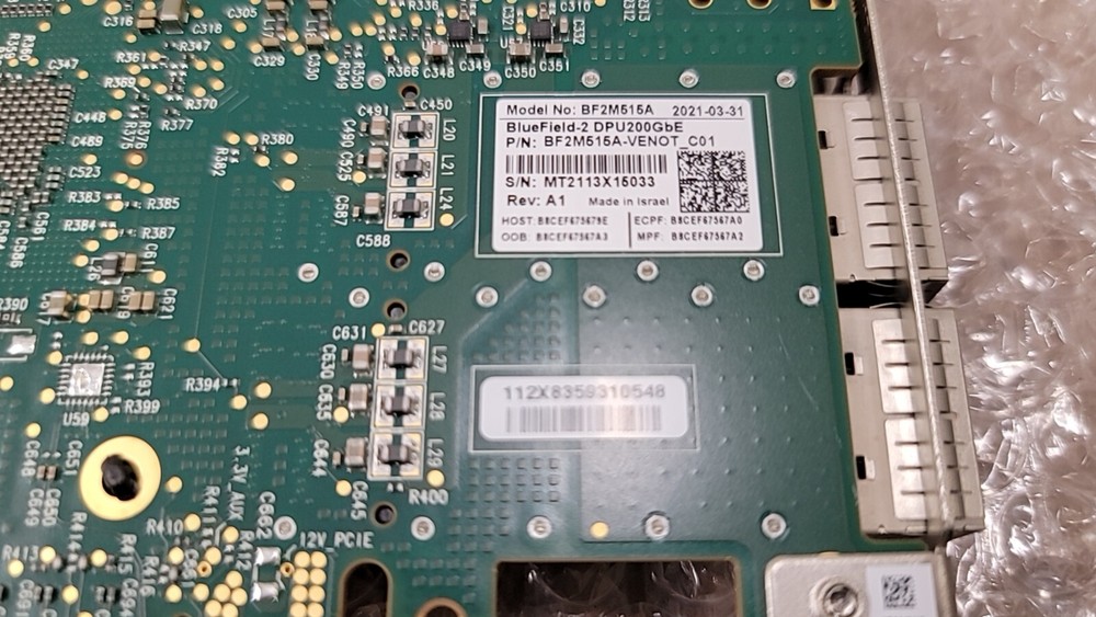 NVIDIA BlueField-2 Ethernet DPU200GbE Model number:BF2M515A