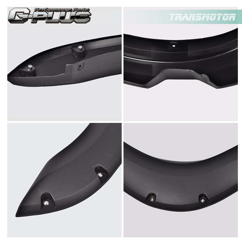 Fender Flares Front&Rear Fit For 2004-2015 Nissan Titan Pocket Style Black 4Pcs