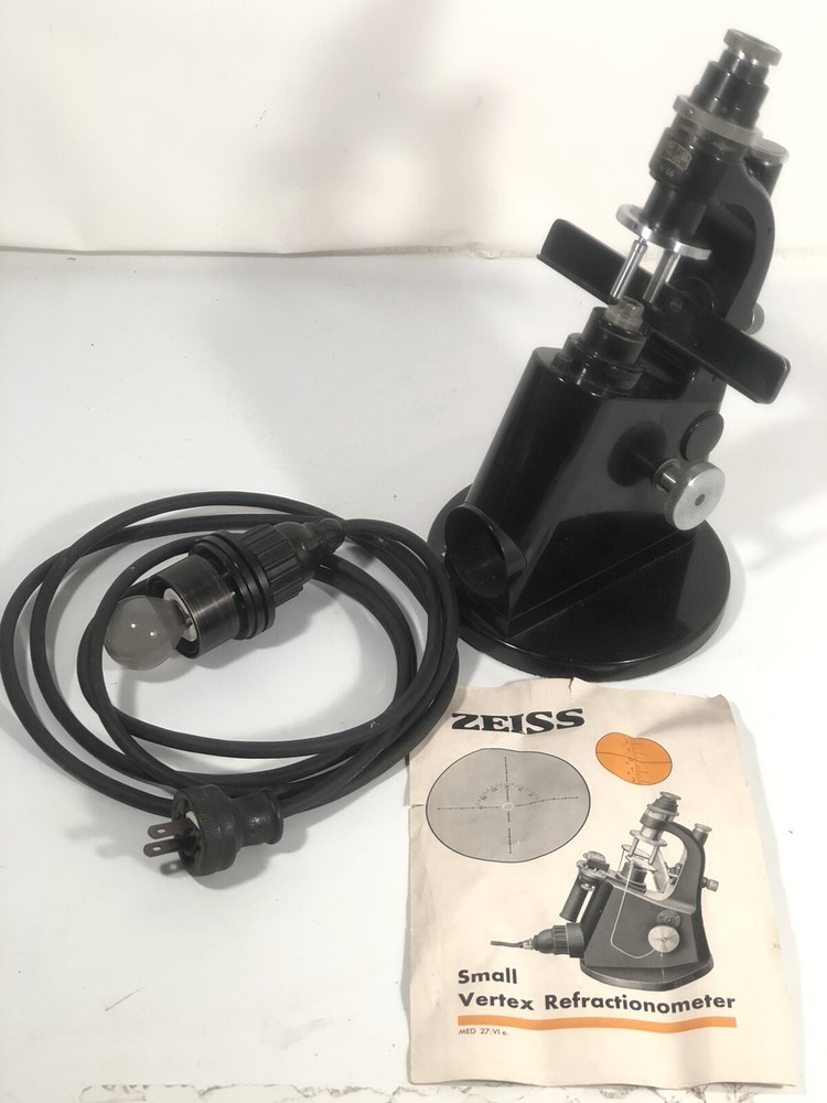 ZEISS Vertex Microscope Refractionometer Lensometer Vertometer Focimeter Germany