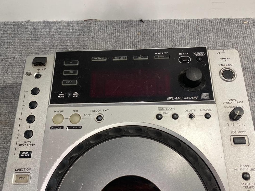 Pioneer DJ CDJ-850 Multi Player Silver with Power Cable Tested & Working Used