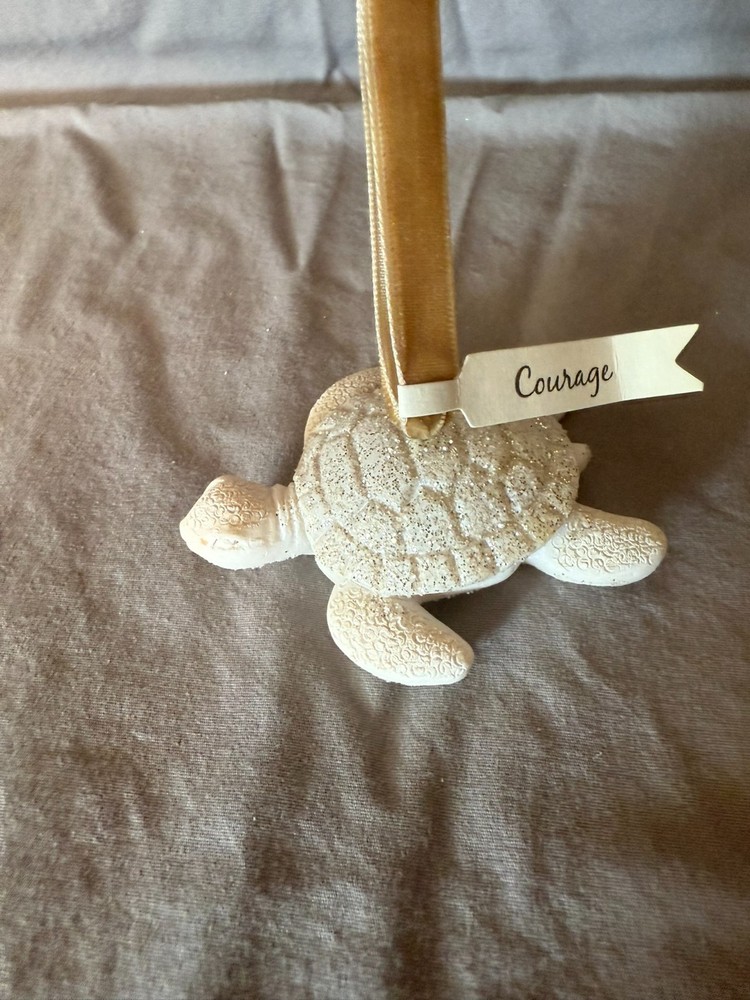 small white ceramic turtle ornament