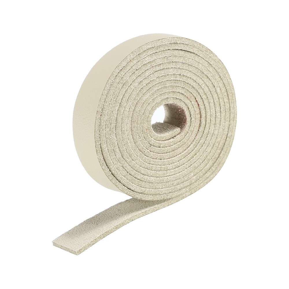 Faux Leather Straps Strip Leather String 1cm/0.4" Width, Beige