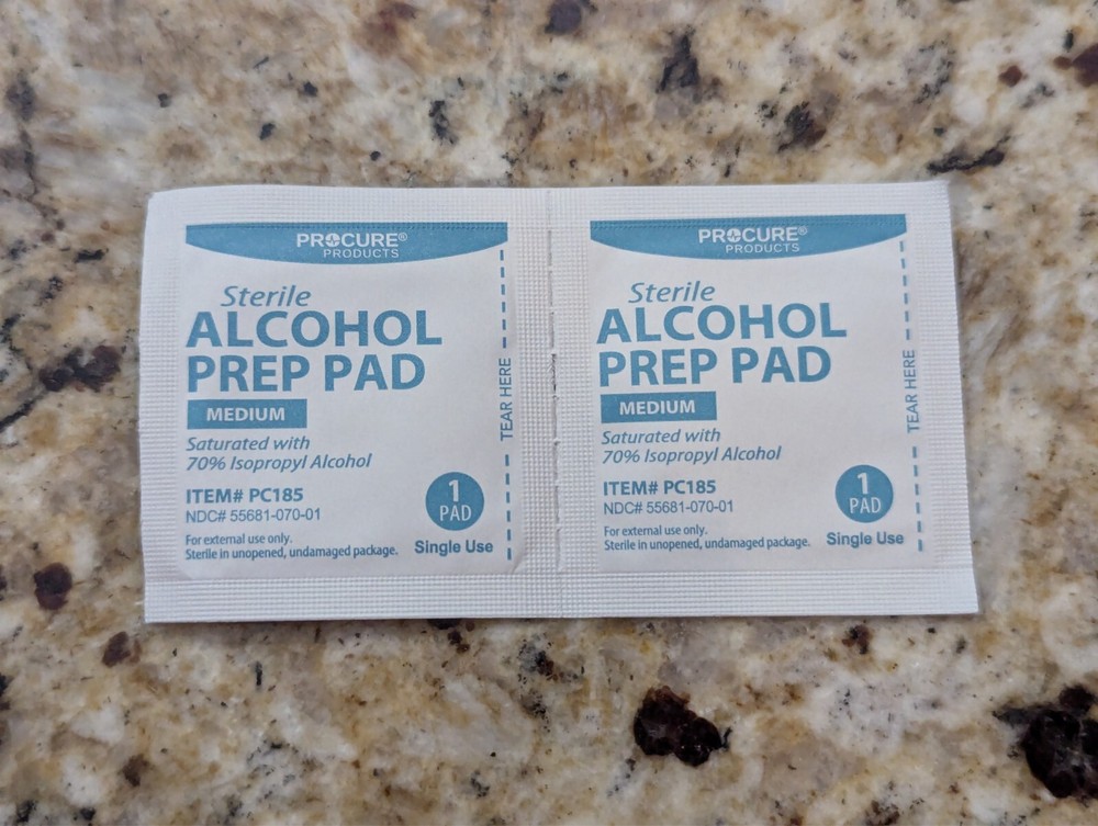 ProCure Sterile Alcohol Prep Pads Medium 200 Count PC185