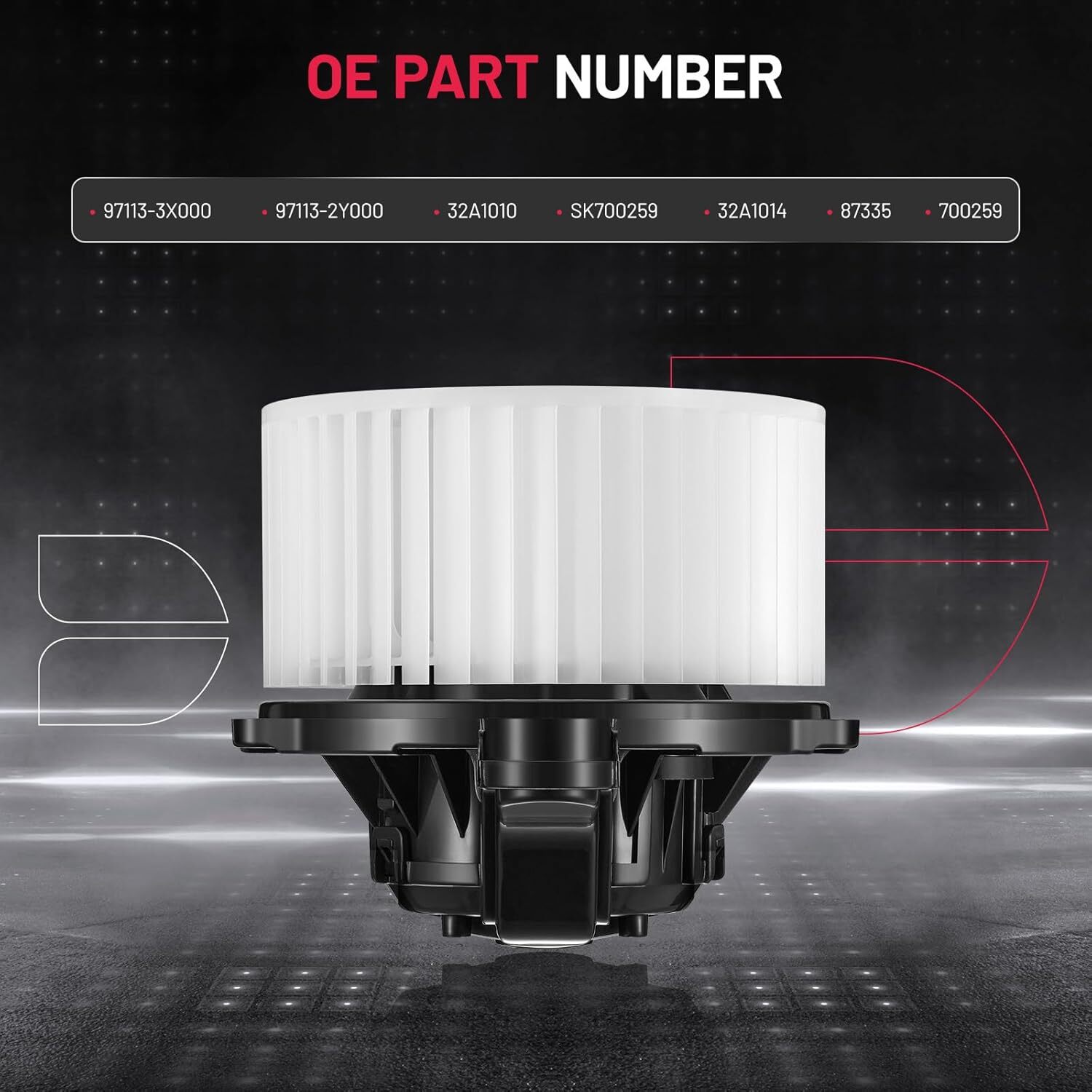 A/C Heater Blower Motor Fan for 2012-2017 Hyundai Azera 11-16 Hyundai Elantra