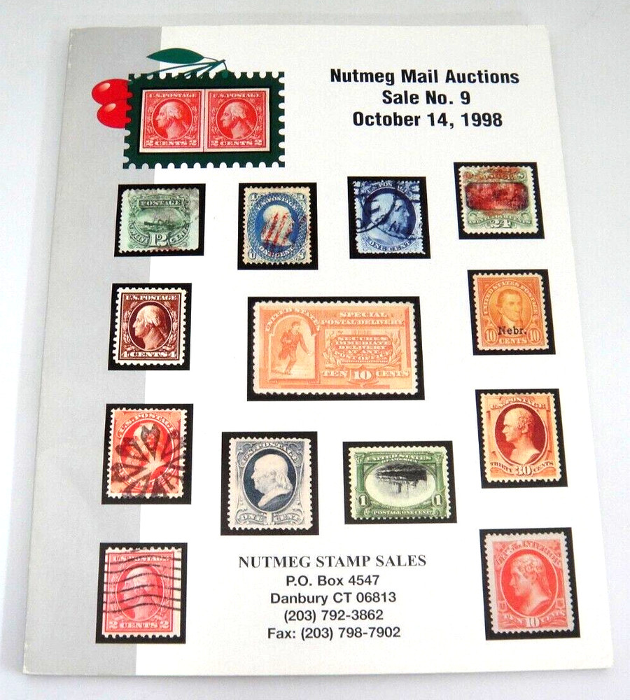 Nutmeg Stamp Auction Catalog 1998 Penalty Envelopes Territorials Ocean Mails