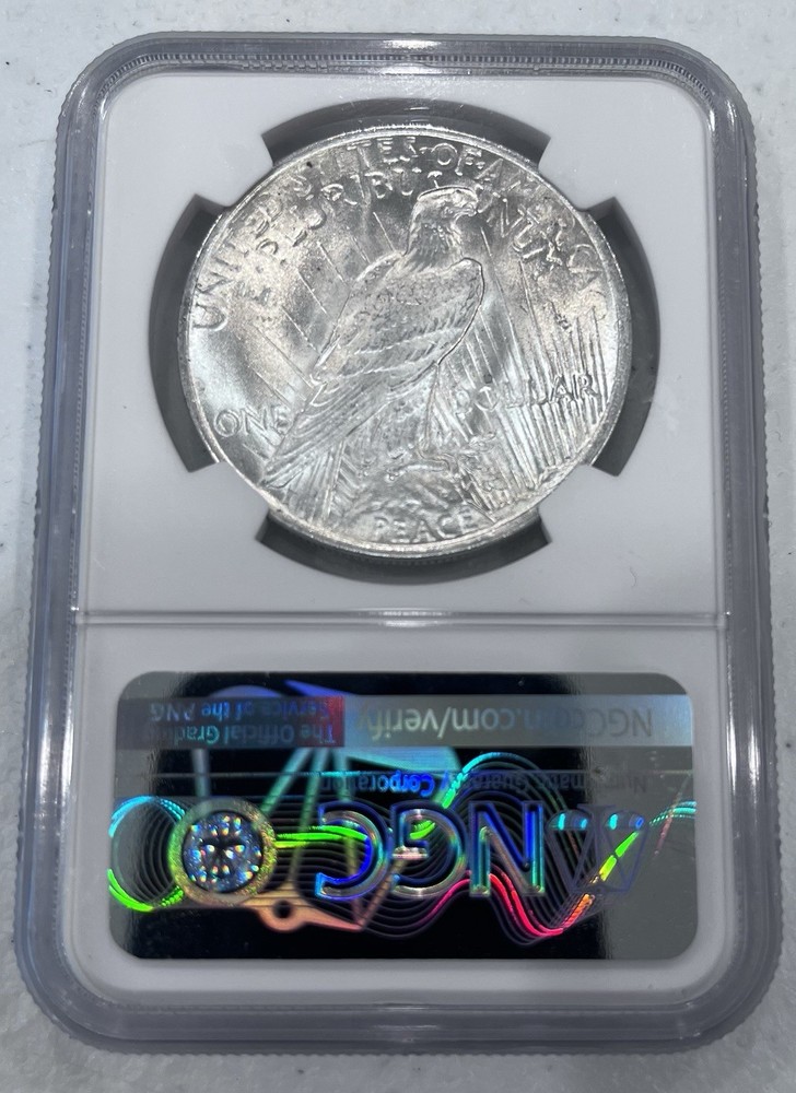 1922 PEACE SILVER DOLLAR MS63 NGC NICE LUSTER