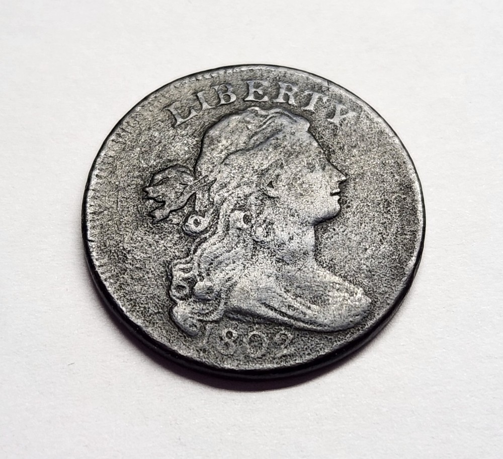 1802 Large Cent – VF Details with Stems