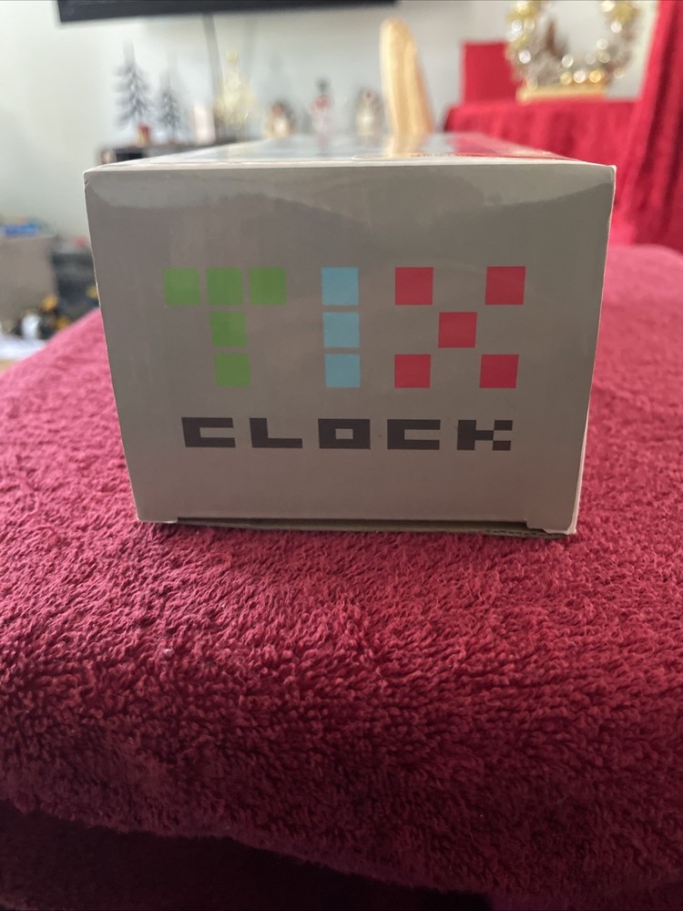 Tix Clock Cube Root LED Silver Face Novelty Clock With Digital Display