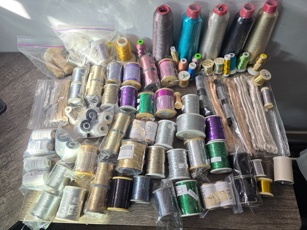 Embroidery Thread Spool Cone Lot Vintage