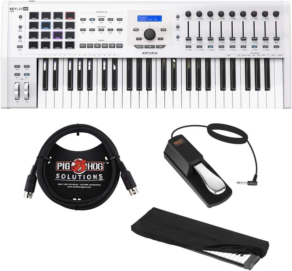 Arturia KeyLab 49 MKII Professional MIDI Keyboard Controller w/Software- White