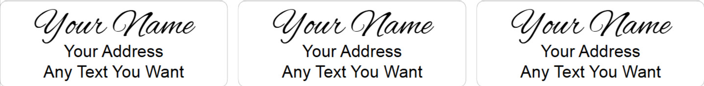 60 Personalized Elegant Cursive Script Address Labels Custom Stickers Free SH