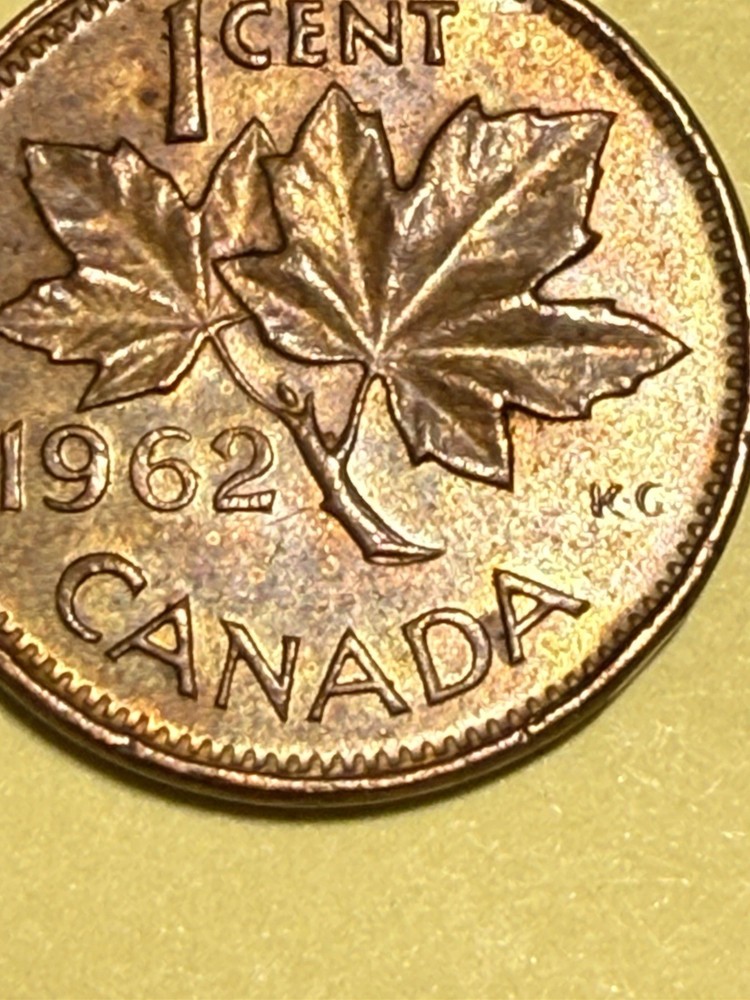 1962 Canada Penny -Rd -Circulated- Looking Coin