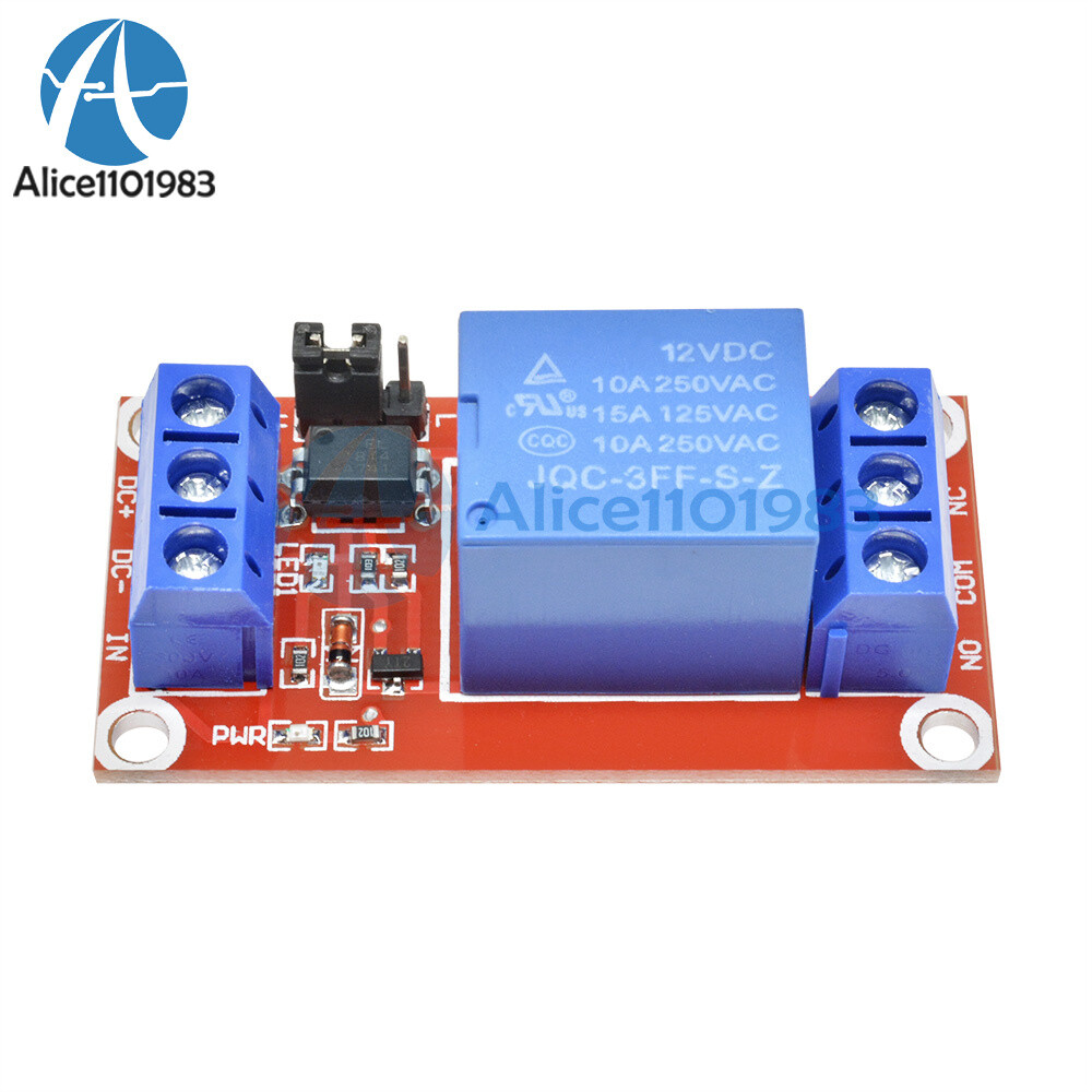 DC12V 1 Channel Module w/ Optocoupler Isolation High And Low Level Trigger Relay
