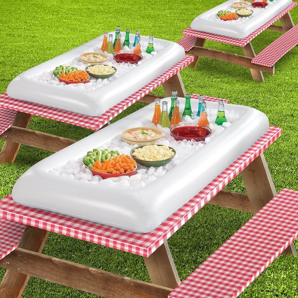 Inflatable Serving Bars - Ice Buffet Cooler Serving Tray for Salad Bar & Drinks