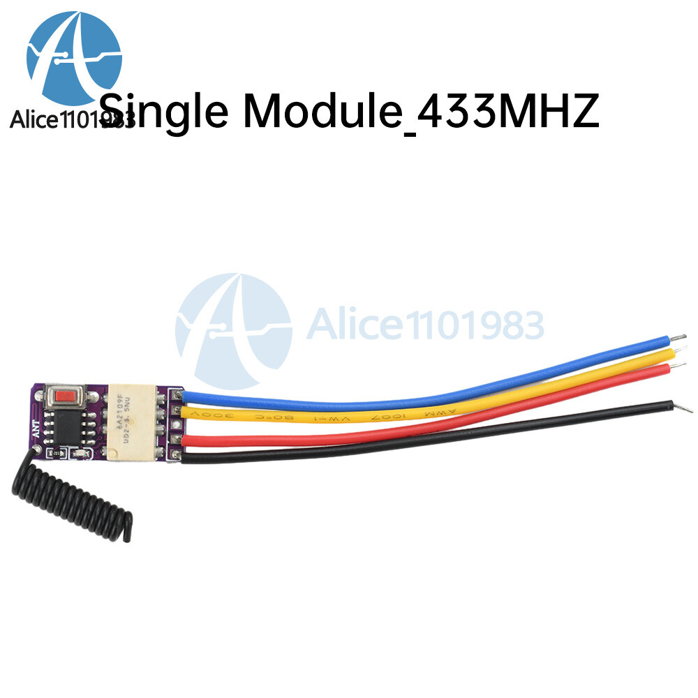 3.7V-12V RF Remote PCB Board 433MHZ Relay Switch Signal Module W/ Remote Control