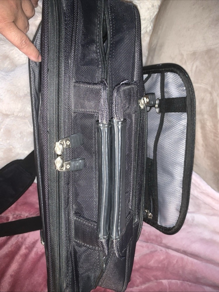 Samsonite Multipocket Laptop Briefcase Black Shoulder Strap