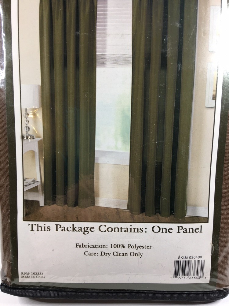 Single Curtain Panel Brown 100% Polyester New 54x84