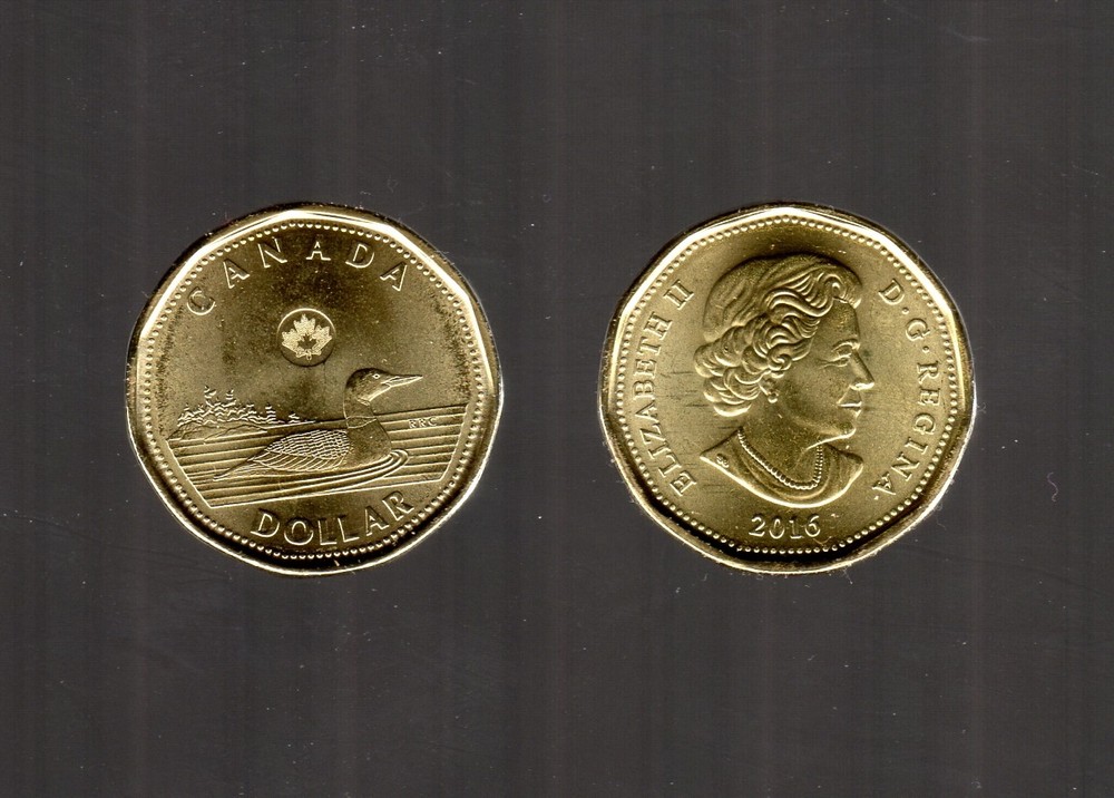 CANADA 2016 LOONIE DESIGN DOLLAR  COIN