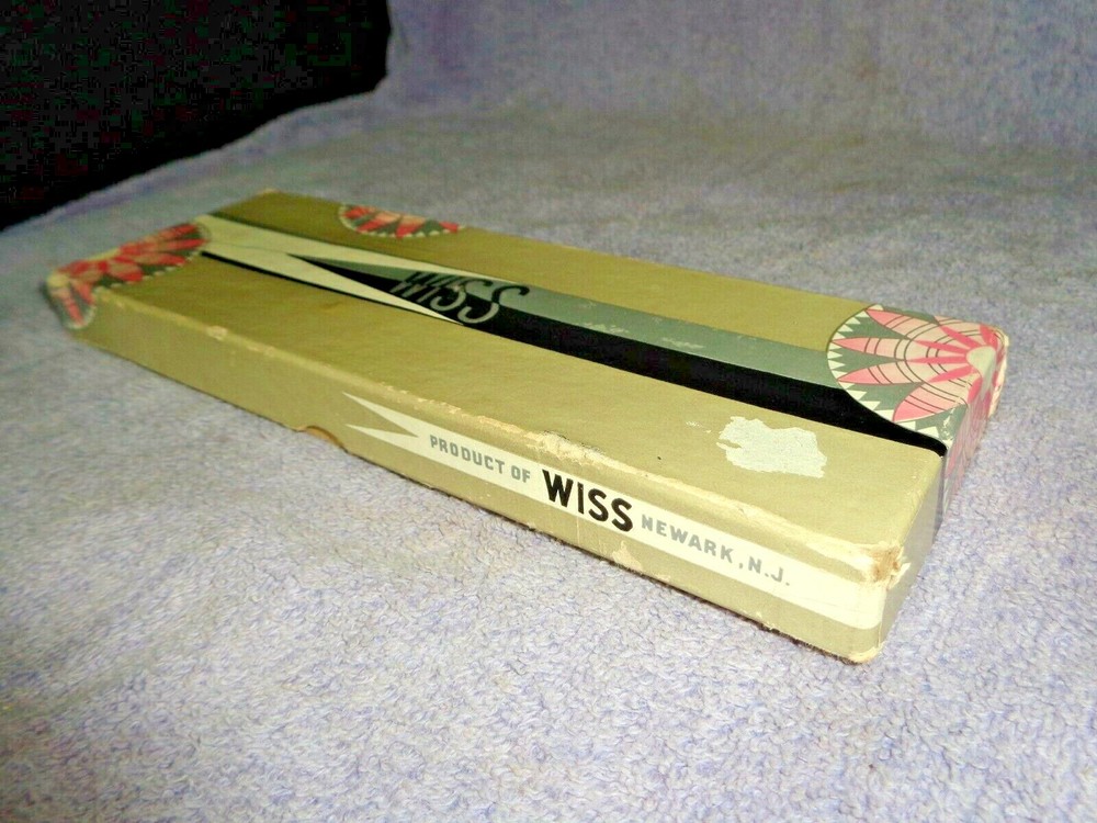 Vintage Wiss Pinking Shears Model C Black Handle Original Box & Germany Scissors