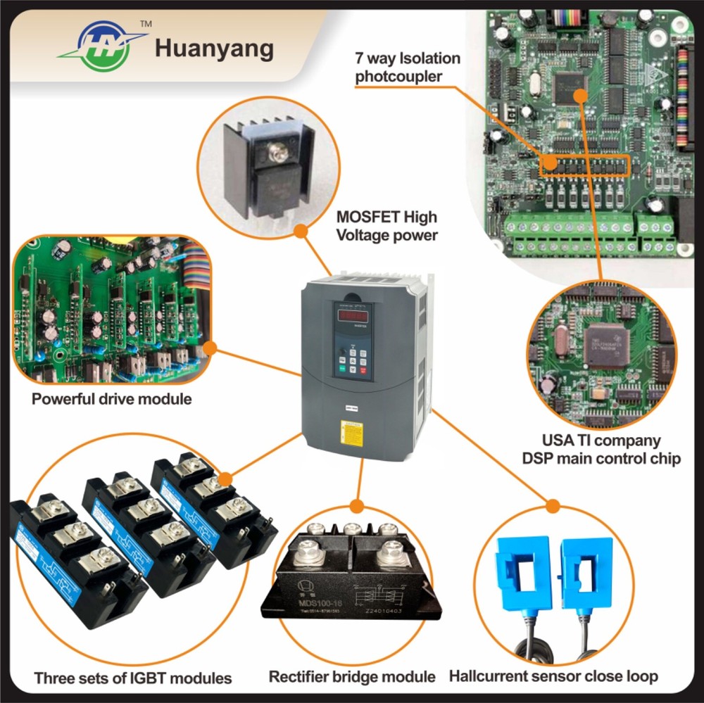 VFD 220V 20HP 15KW Vector Control Variable Frequency Drive Inverter motor CNC