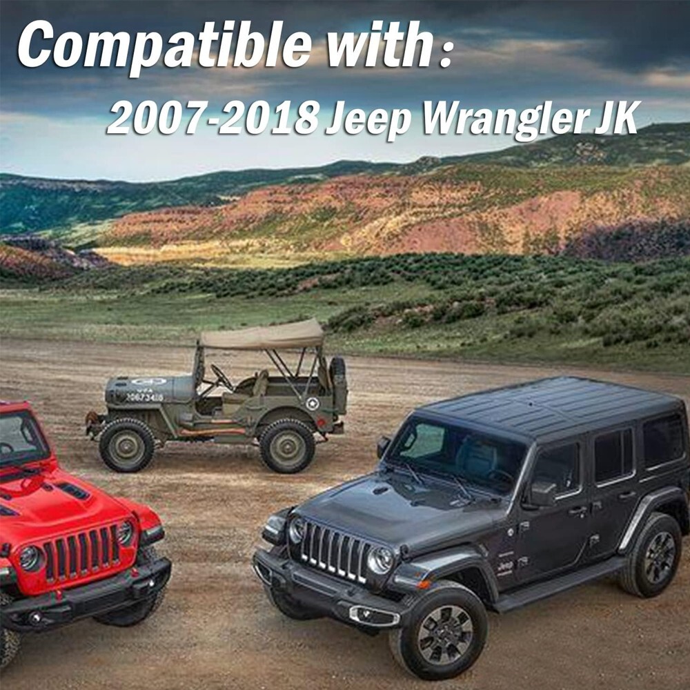 16pcs Inner & Outer Door Hinges Set Powder Coat For Jeep Wrangler JK 2007-2018