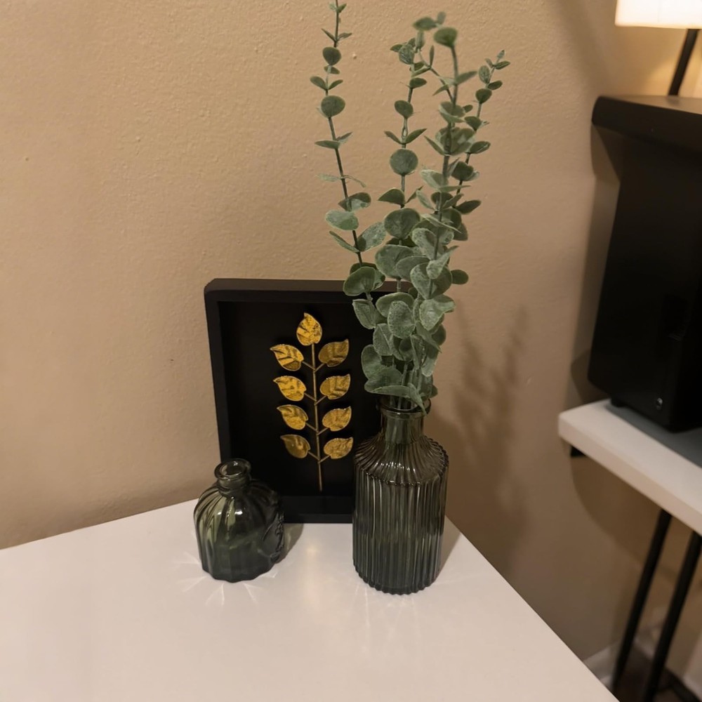 38pcs Eucalyptus Stems Artificial Eucalyptus Leaves Fake Greenery Branches Fa...