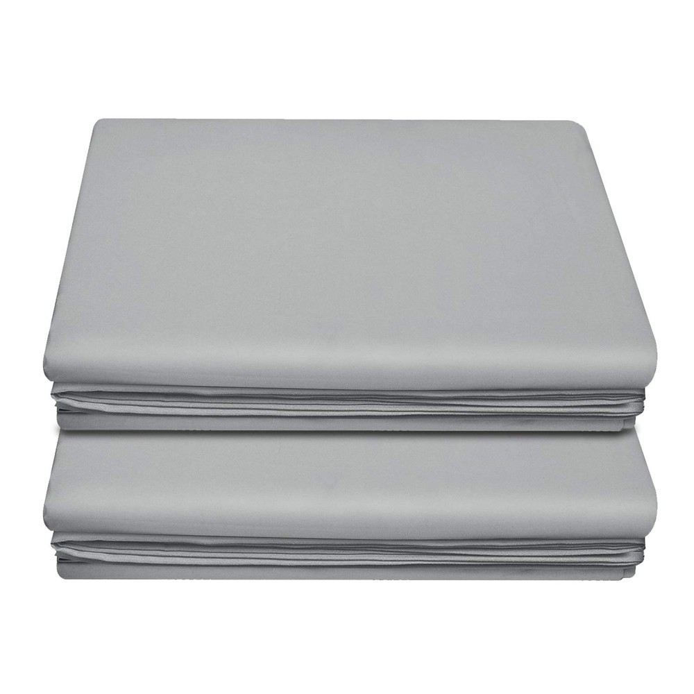 2-Pack Queen Size Flat Set, Ultra-Soft Brushed 1800 Microfiber, Breathable & ...
