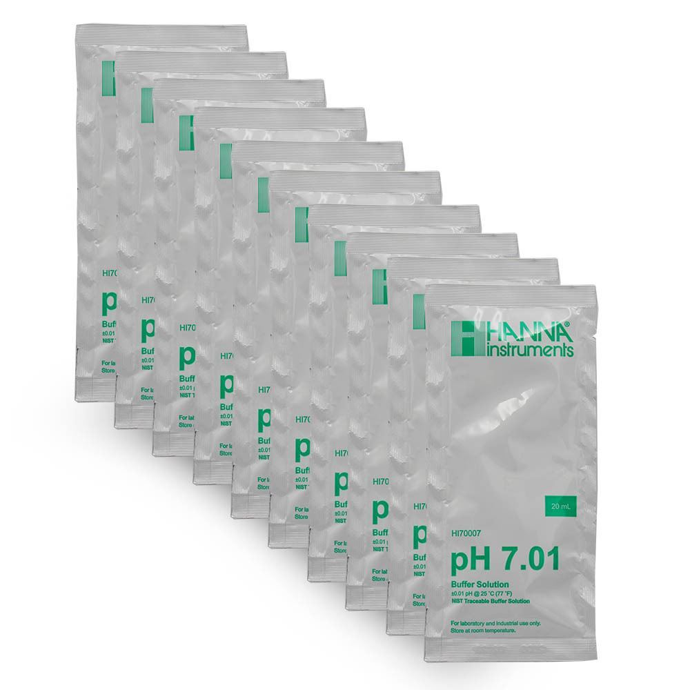pH 7.01 Calibration Buffer 20 ml (Pack of 10) - Hanna Instruments