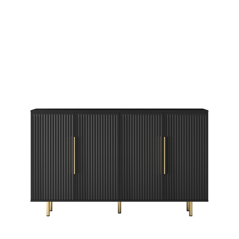 Modern Large Buffet Cabinet Fluted Sideboard with Storage and Adjustable Shelves
