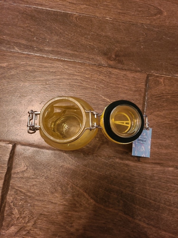 Skull 100ml Colored Glass Airtight Container Yellow