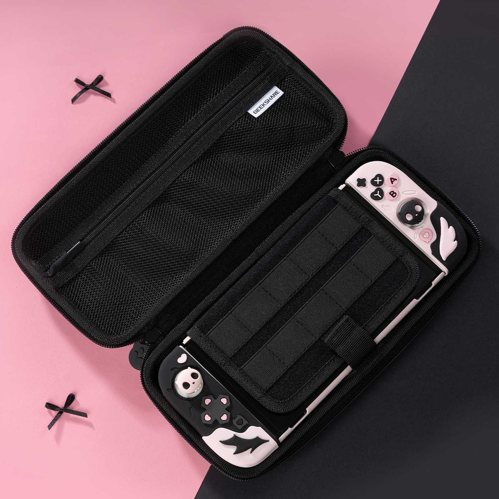 GeekShare Case for Nintendo Switch/OLED HardShell Silicone Joycon Cover Skull
